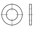 100 Stück rostfreie (A4) Scheiben für Stahlkonstruktionen DIN 7989 - Pk C- 11 x 20 x 8 mm (M10)